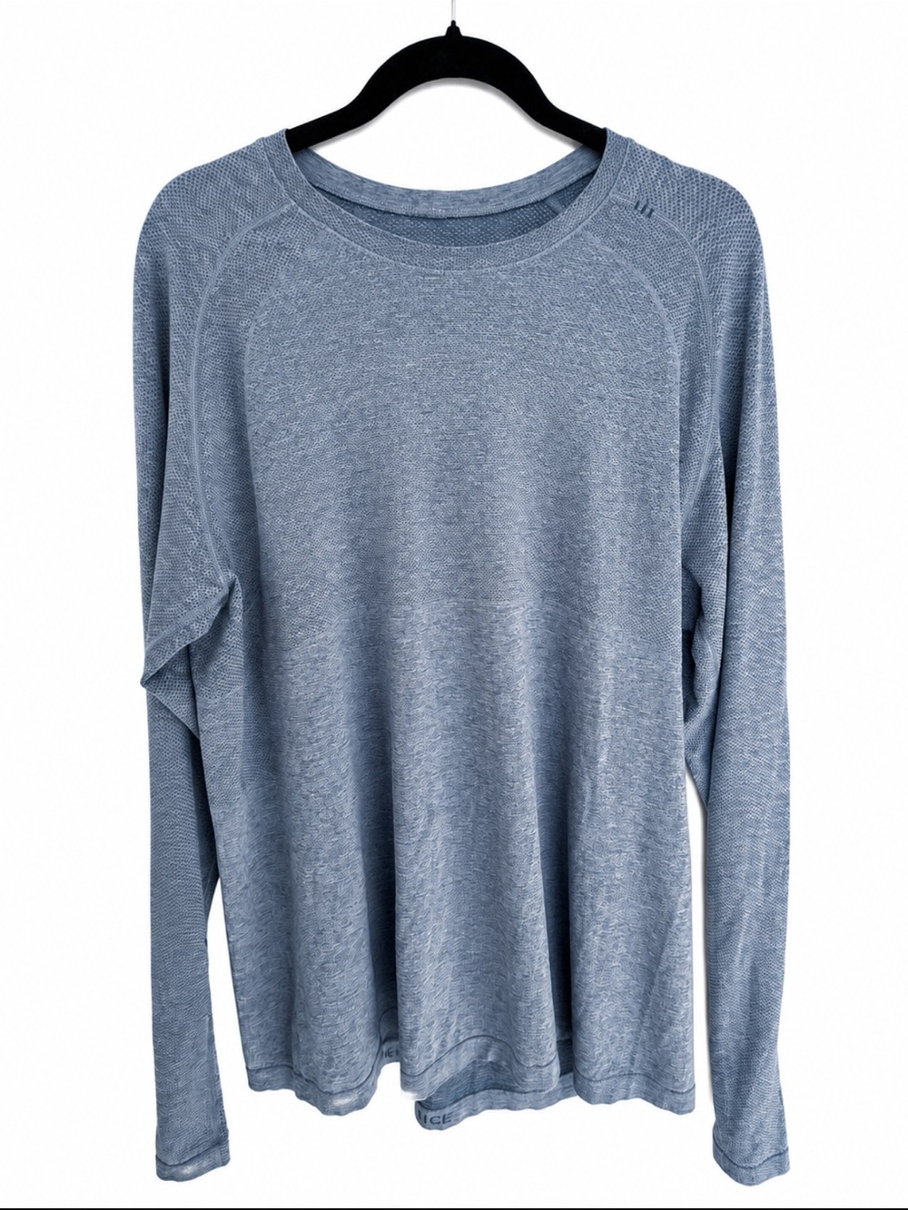 lululemon athletica Men's Long-Sleeve Crew in Heathered Blue